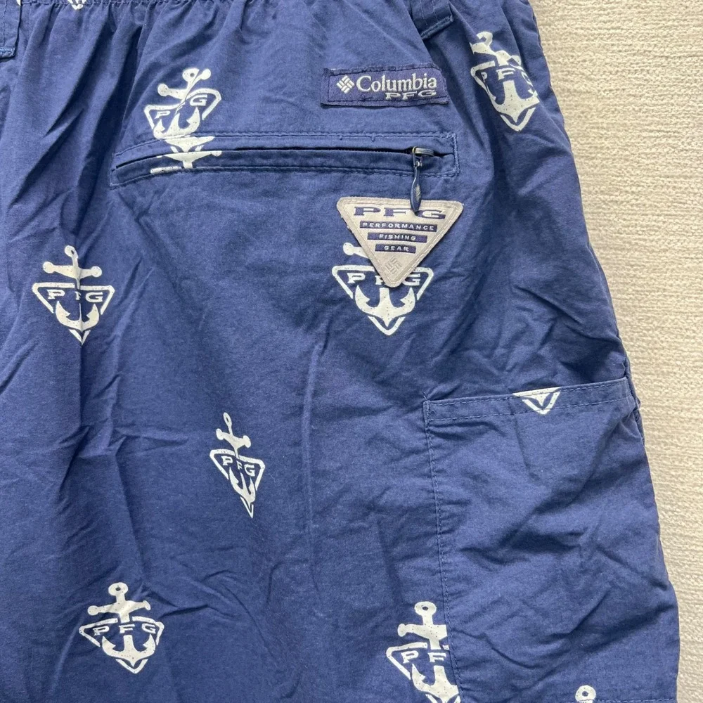 Columbia PFG Fishing Anchor Logo Board‎ Shorts Mens XL Omni-Shade Swim TrunKS